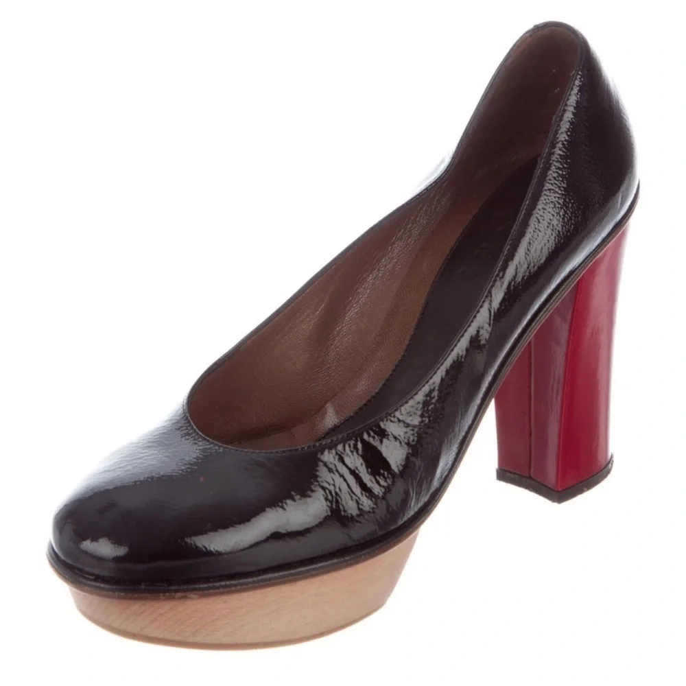 Marni platform patent pumps